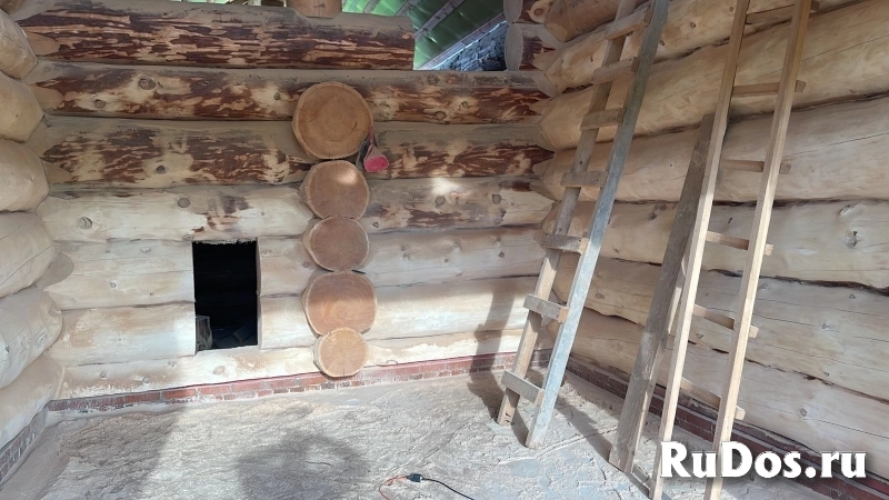 Шлифовка, покраска деревянных домов фото