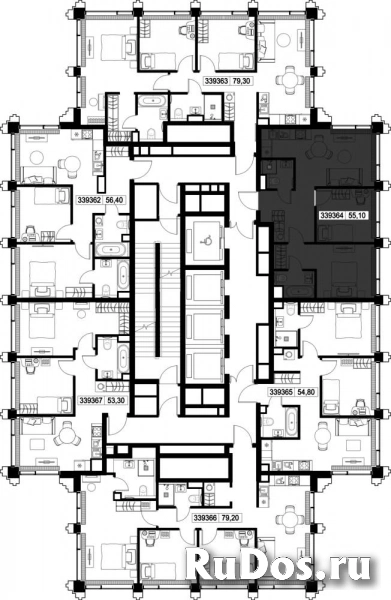 Продам 2 комнатную квартиру 55.1 м2 изображение 3