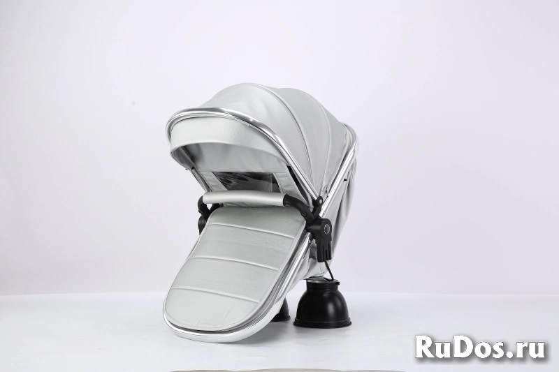 Коляска детская luxmom 608 экокожа для новорожденных изображение 10