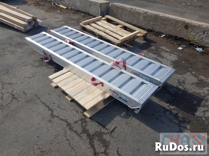 Сходни алюминиевые для заезда тяжелой техники 11000 кг/на пару фотка