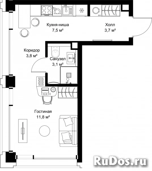 Продам 1 комнатную квартиру 29.9 м2 фотка