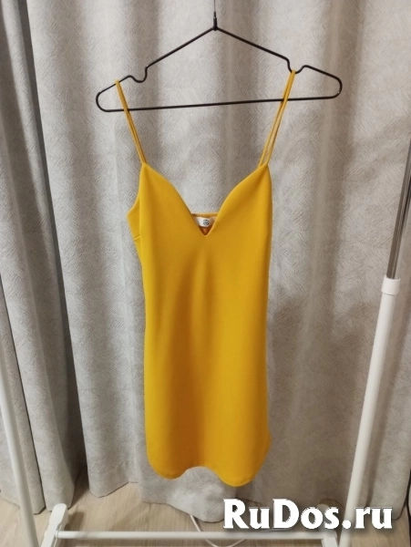 Платье на лямках мини оранжевого оттенка 42-44 изображение 3