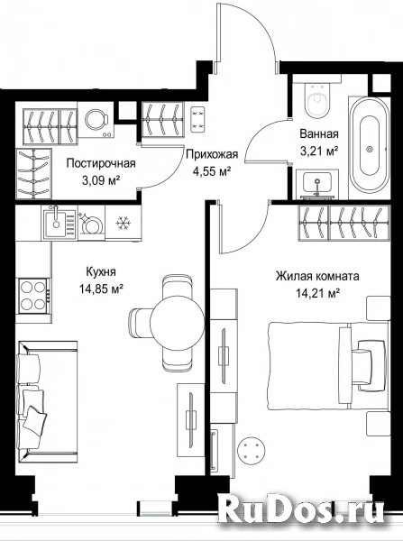Продам 1 комнатную квартиру 39.91 м2 фотка