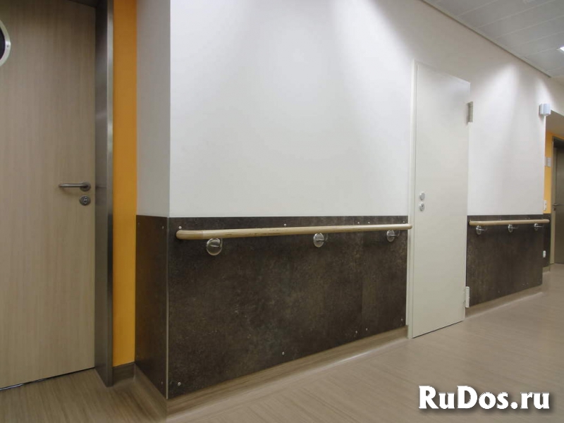 Защитные отбойники HPL пластик для коридоров, отбойные доски HPL изображение 4