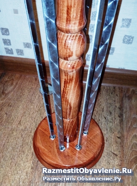 шампура из нержавейки на шампурнице изображение 3