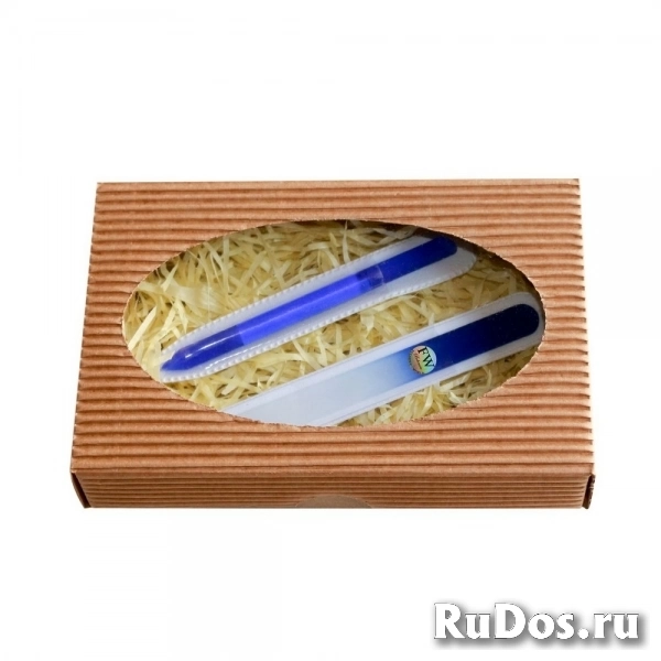 Fulgent World Набор для Маникюра из Стекла – 2 предмета (Пилка для Ногтей и Толкатель Кутикулы, Зеленый) изображение 5