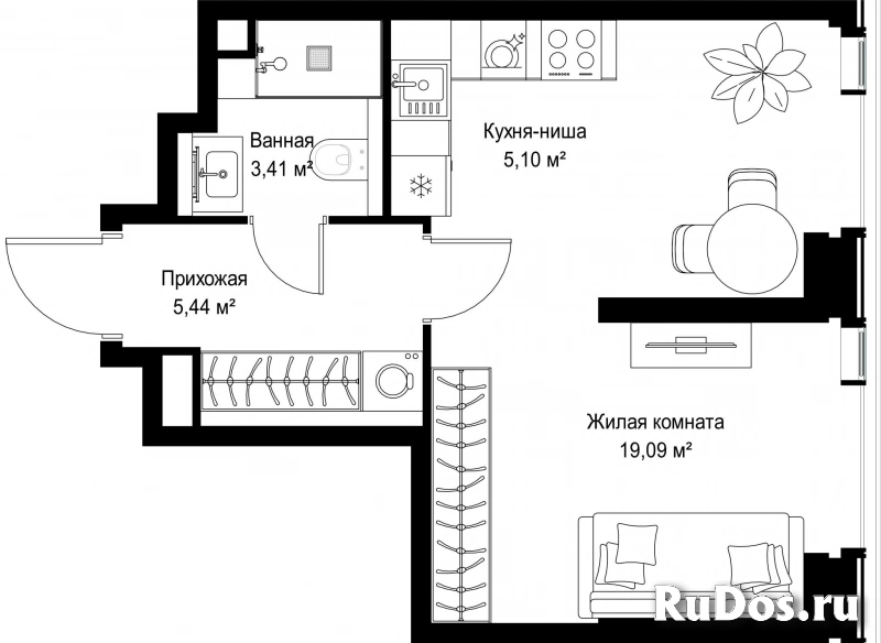 Продам 1 комнатную квартиру 33.04 м2 фотка