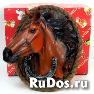 Настенное панно Лошадь и подкова это к счастью фото