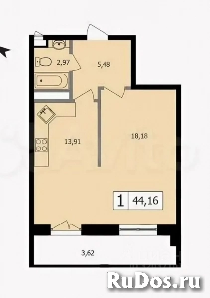 Продам 1 комнатную квартиру 40 м2 изображение 3