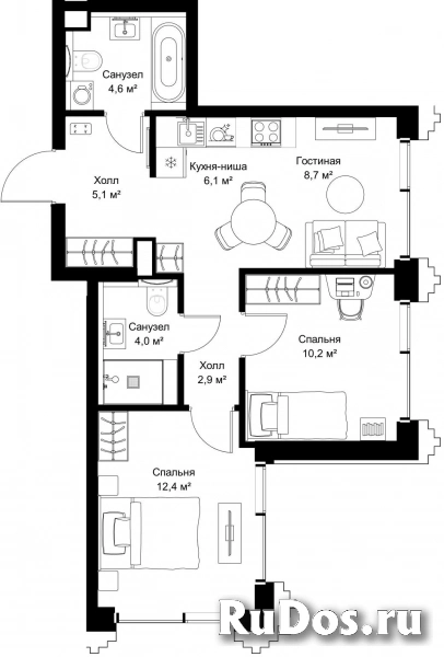 Продам 2 комнатную квартиру 54 м2 фотка