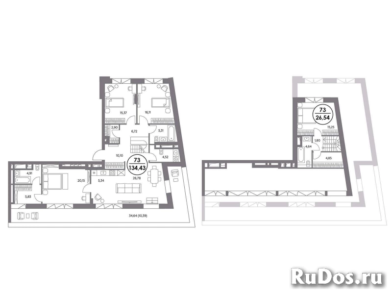 Продам 3 комнатную квартиру 134.3 м2 изображение 3