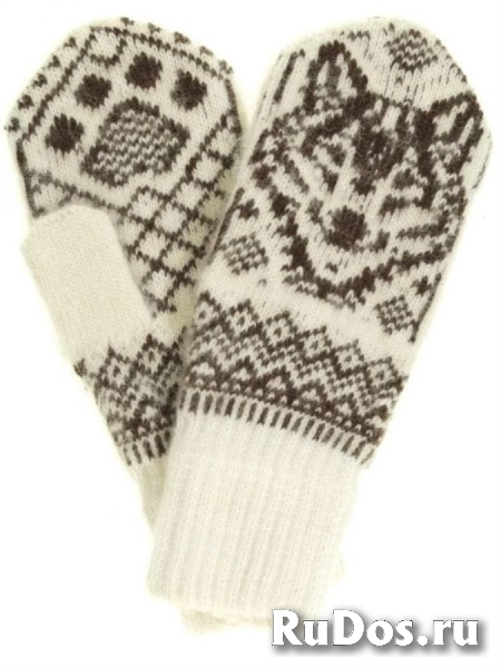 Шерстяные и пуховые варежки от производителя оптом и в розницу изображение 4