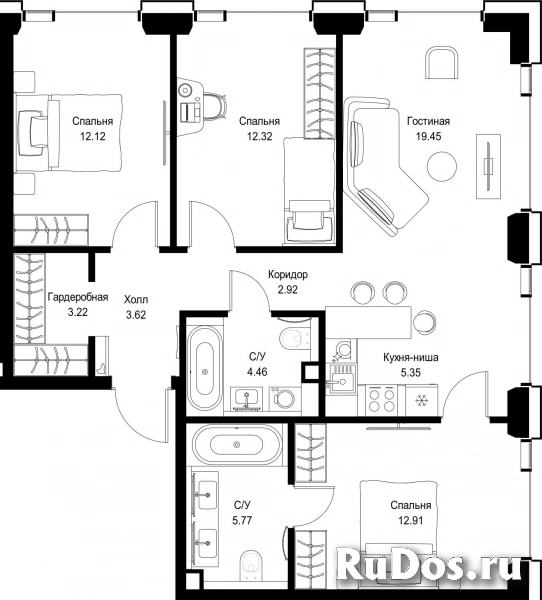 Продам 3 комнатную квартиру 82.14 м2 фотка