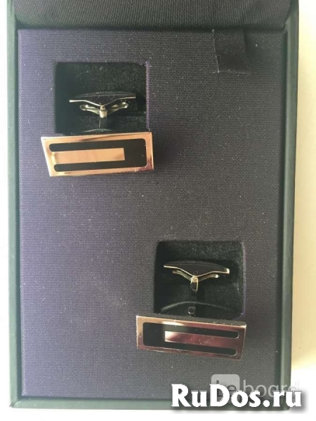 Запонки dupont франция мужские металл под платину белое золото се изображение 5