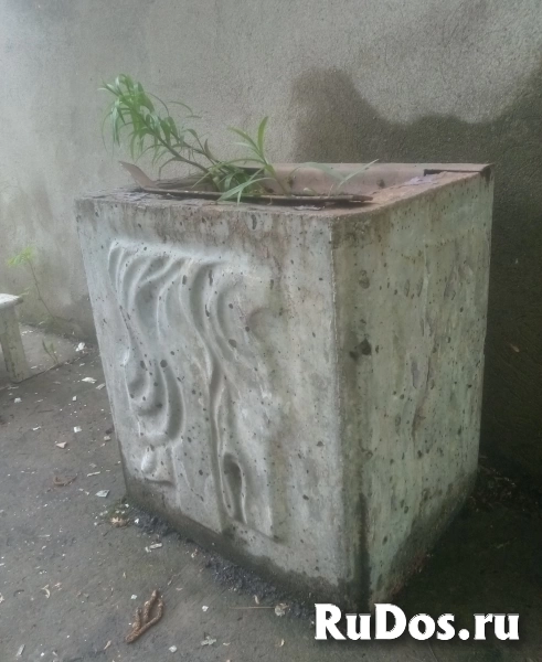 Вазон бетонный уличный прямоугольный изображение 3