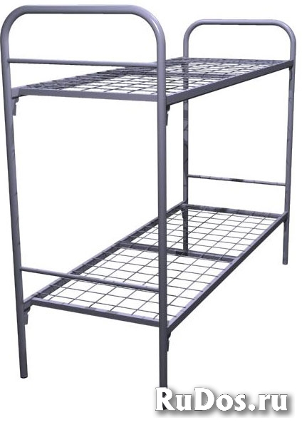 кровати двухъярусные, железные кровати изображение 4