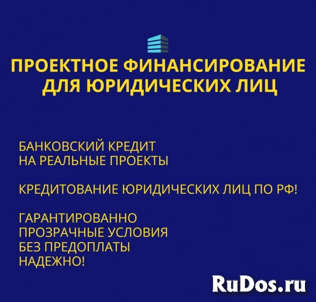 Проектное финансирование для Юридических лиц по РФ! фото
