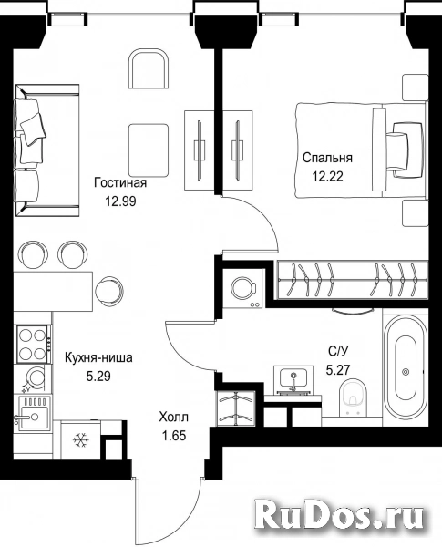Продам 1 комнатную квартиру 37.42 м2 фотка