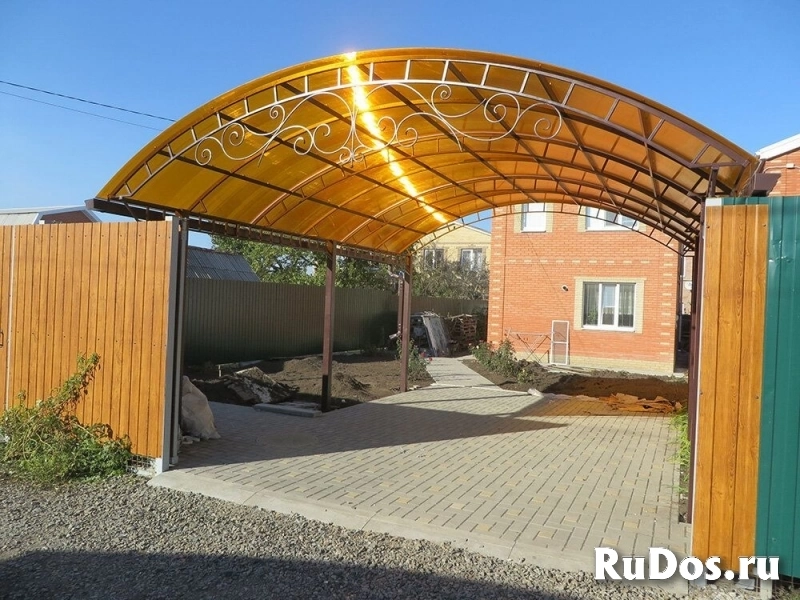 Навесы из поликарбоната в Щёлково Фрязино фото