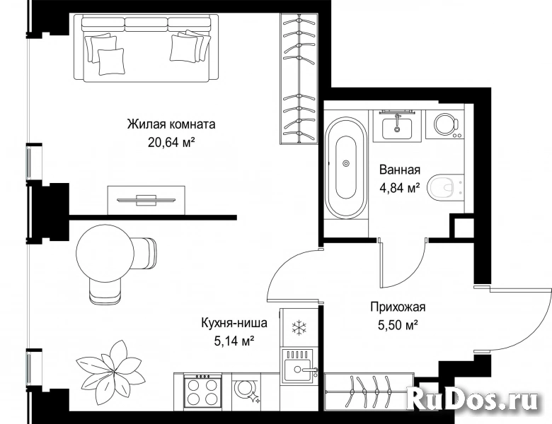 Продам 1 комнатную квартиру 36.12 м2 фотка