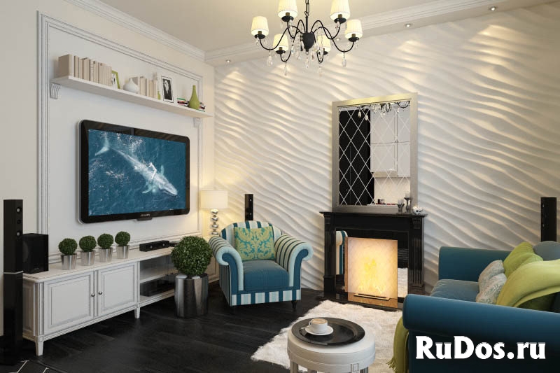 Зд панель Волна диагональная мелкая изображение 3