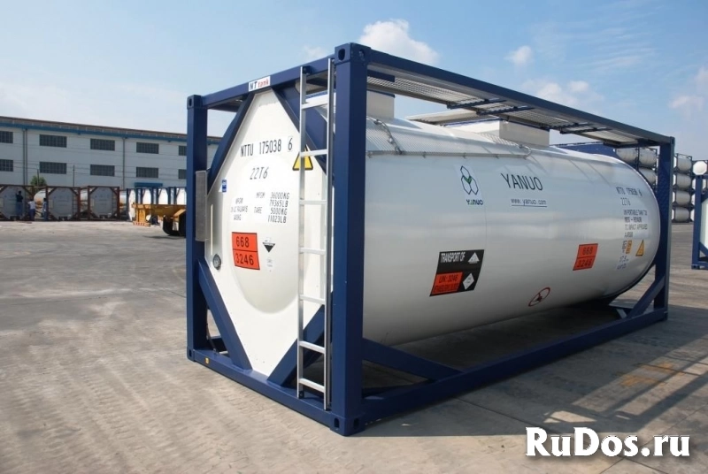 Танк-контейнер объём 21м3 тип Т20, для перевозки метансульфонилхлорида (мезилхлорида). изображение 6