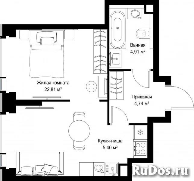 Продам 1 комнатную квартиру 37.86 м2 фотка