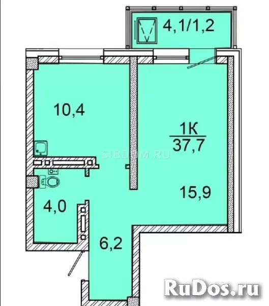 1-к. квартира, 37, 3 м², 15/24 эт. фотка