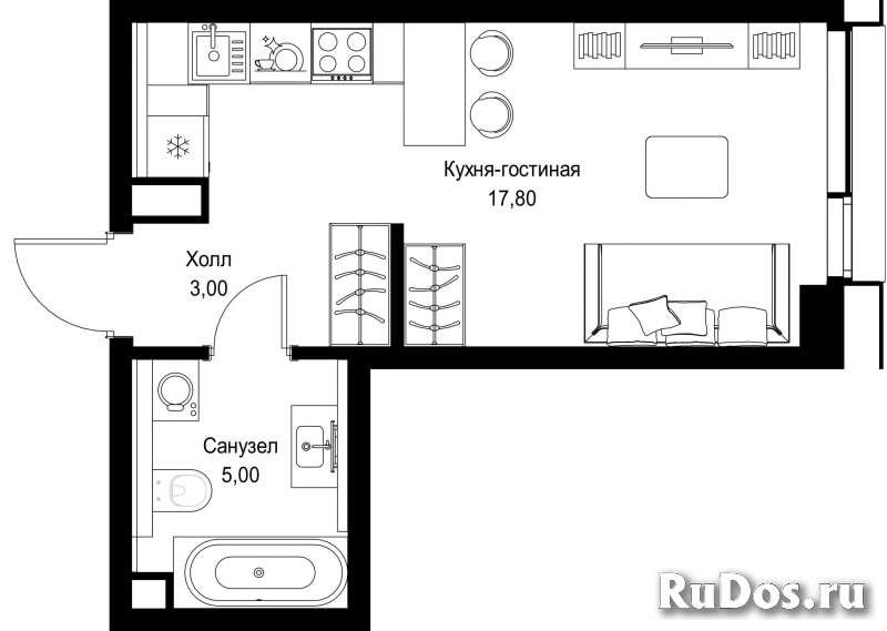 Продам 1 комнатную квартиру 25.8 м2 фотка