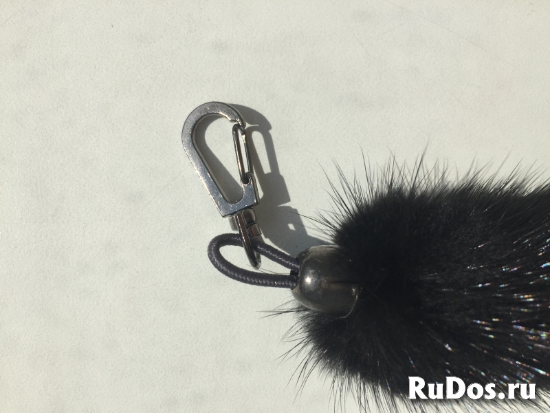 Брелок меховой новый мех норка норковый блек лама махагон на сумк изображение 3