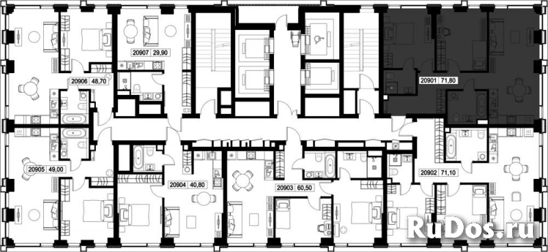 Продам 2 комнатную квартиру 71.8 м2 изображение 3