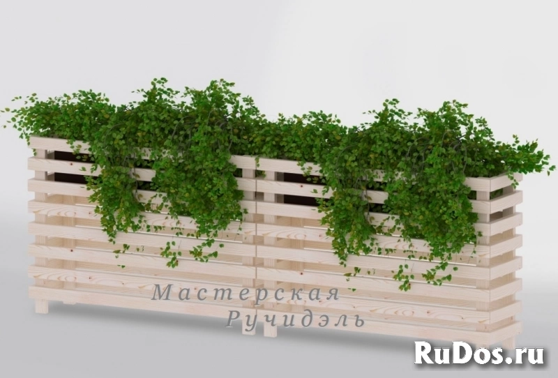 Перегородки для летних кафе, ограждения из дерева изображение 6