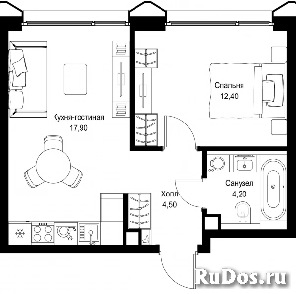 Продам 1 комнатную квартиру 39 м2 фотка