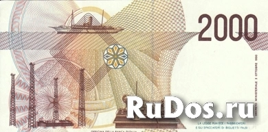 Банкнота Италии 2000 лир 1990 года фотка