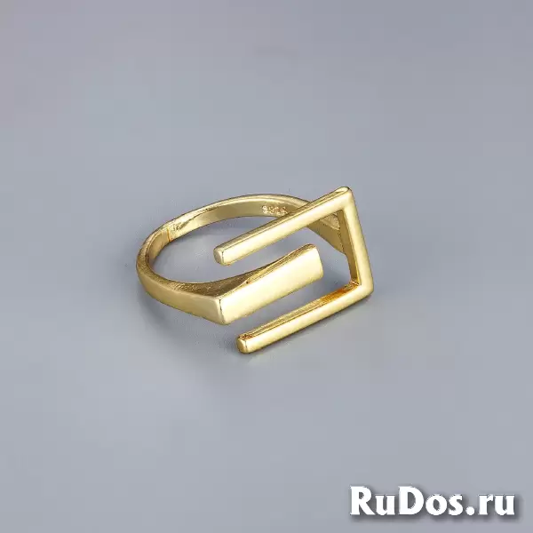 Кольцо "Лабиринт" золотистое изображение 4
