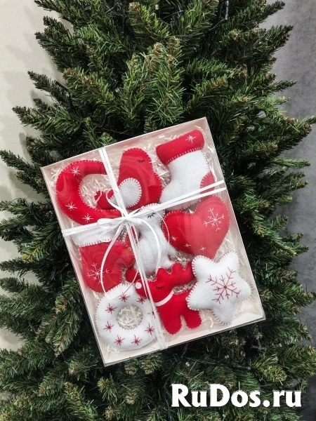 Игрушки на елку бирюзовые изображение 3