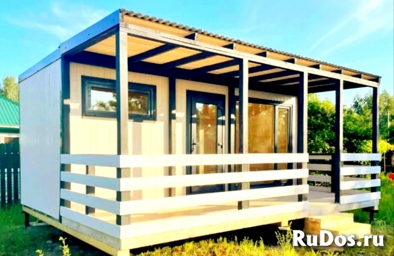 Модульный дачный дом 6 х 4,8 с террасой. фотка