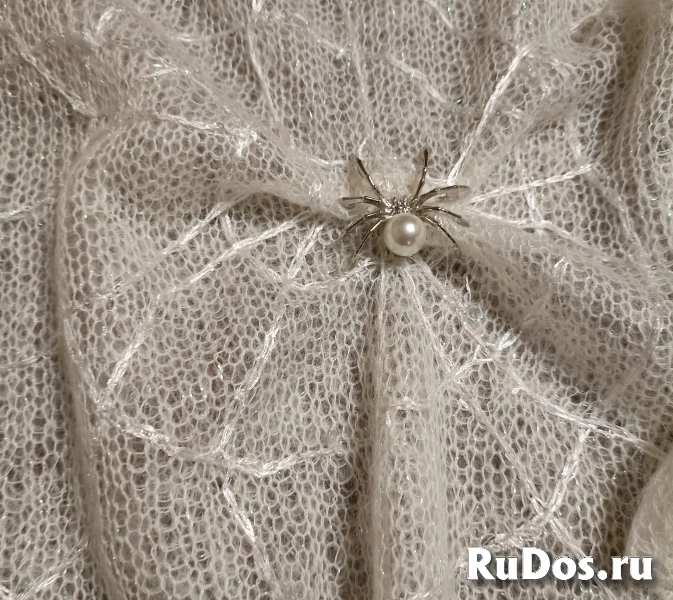 Джемпер паутинка кид мохер с вышивкой изображение 4