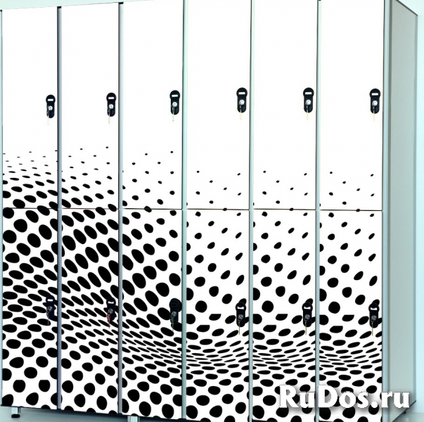 Шкафы из HPL пластика для отелей, гостиниц и переодевания. Ячейки изображение 6