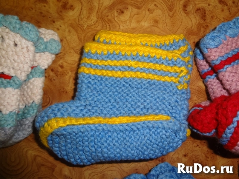 Пинетки вязаные детские изображение 4