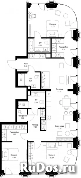 Продам 3 комнатную квартиру 132.84 м2 фотка