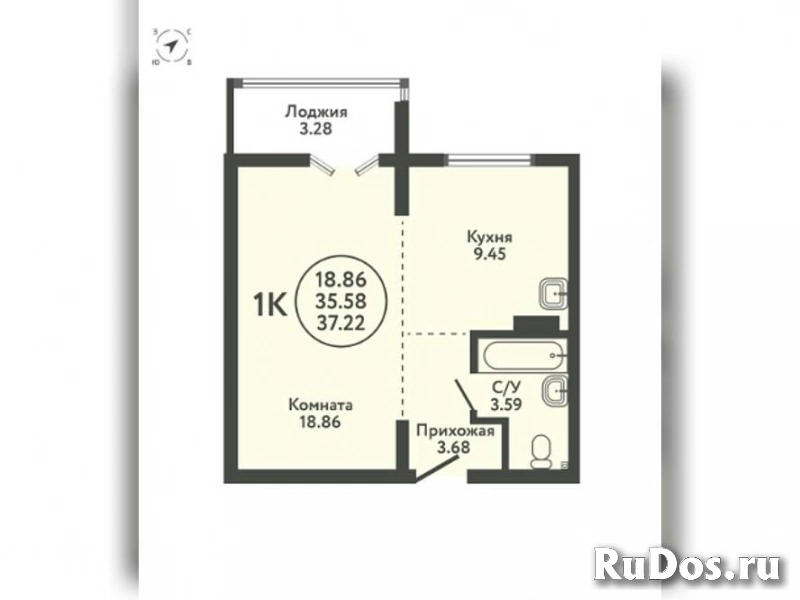 Продам 1 комнатную квартиру 37.22 м2 фотка