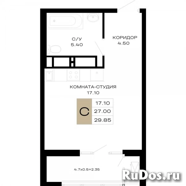 Продам 1 комнатную квартиру 29 м2 фото