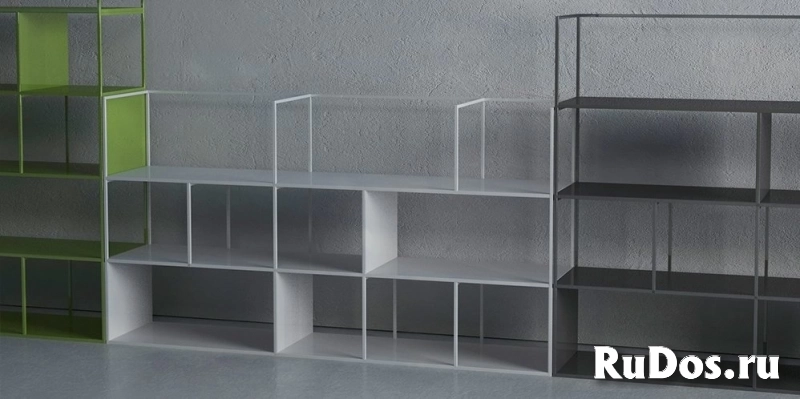 Стеллаж перегородка Лофт металлическая для разделения интерьера изображение 3