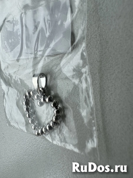 Кулон подвеска 585 Золотой сердце бисер бижутерия украшения украшение серебро серебряный серебристый сердечко талисман амулет изображение 4