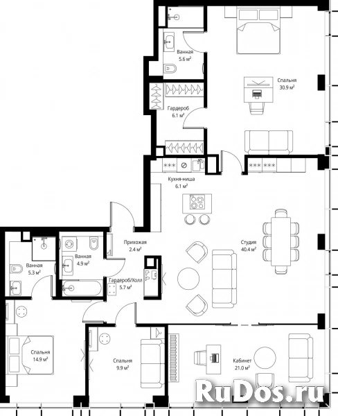 Продам 4 комнатную квартиру 153.2 м2 фотка