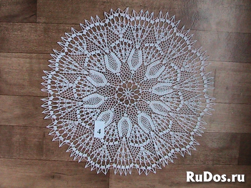 Cалфетки ажурные, связанные из ниток изображение 5
