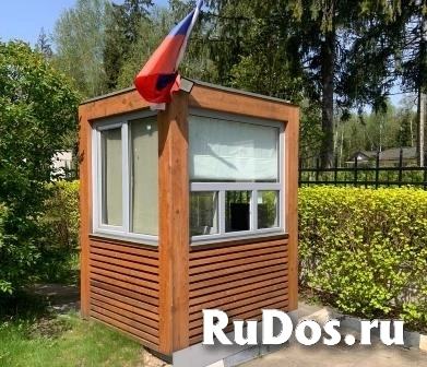 Пост охраны 1,6х1,6х2,5м, бруски лиственницы экостиль фотка