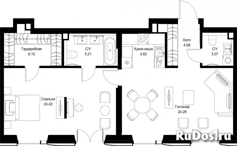 Продам 1 комнатную квартиру 72.44 м2 фотка