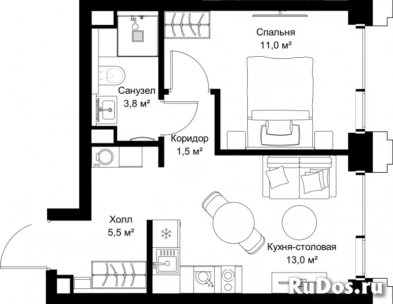 Продам 1 комнатную квартиру 34.8 м2 фотка
